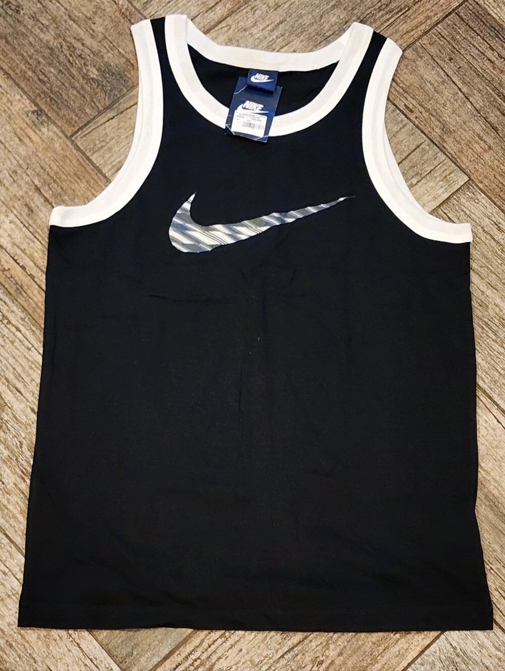Nike Black Tank Top with White Trim Size M